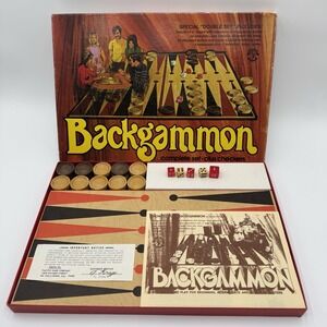 Vintage 1973 Pacific Game Co Backgammon Plus Checkers Special Double Set 304 USA